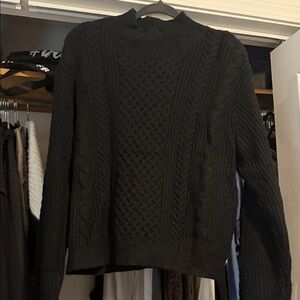 Banana Republic Black Cable Knit Sweater